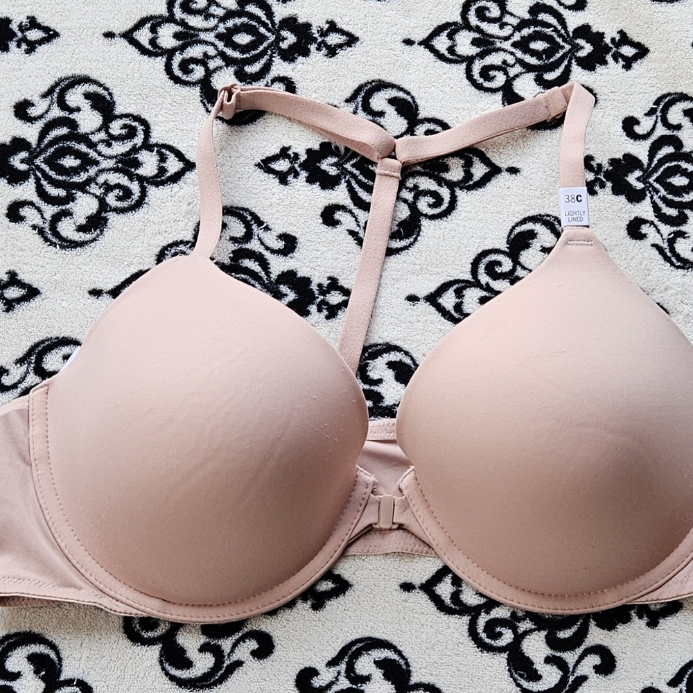 Wear everywhere t-shirt lightly lined front closed PINK by Victoria's Secret